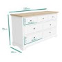 Darley 4+3 Wide Chest of Drawers in Oak and White