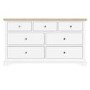 Darley 4+3 Wide Chest of Drawers in Oak and White
