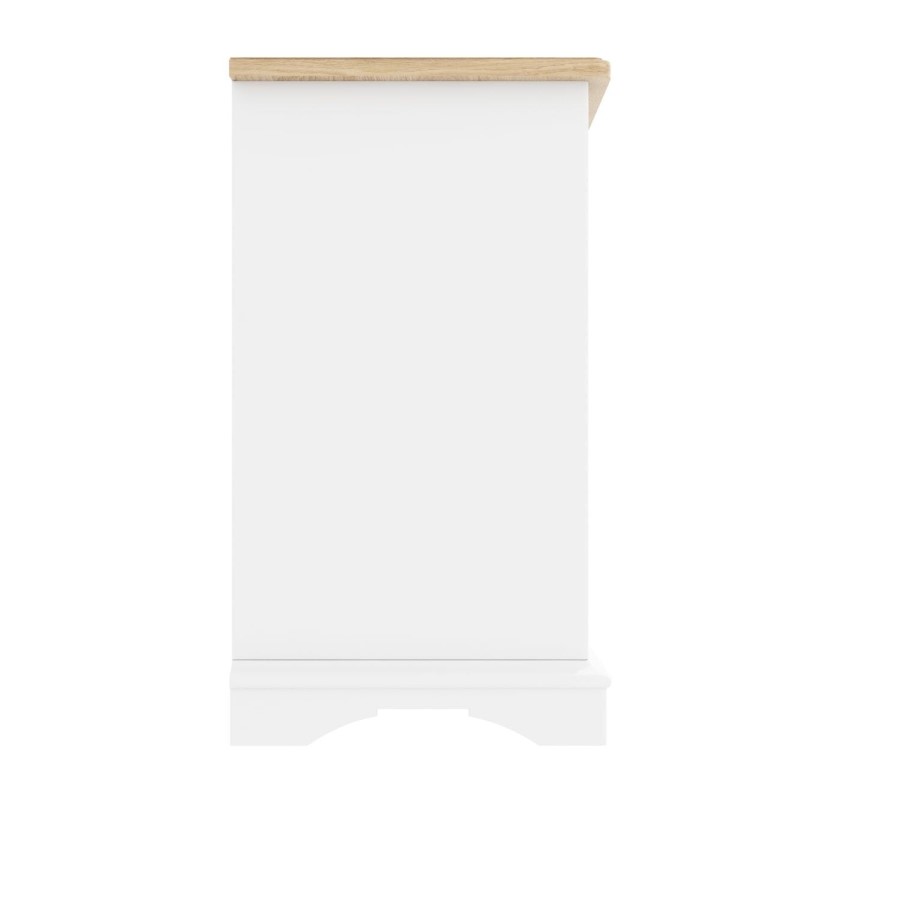 Darley 4+3 Wide Chest of Drawers in Oak and White