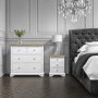 Darley 4+3 Wide Chest of Drawers in Oak and White