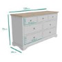 GRADE A2 - Darley Two Tone Wide Chest of Drawers in Solid Oak and Light Grey