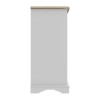 GRADE A1 - Darley Two Tone Wide Chest of Drawers in Solid Oak and Light Grey
