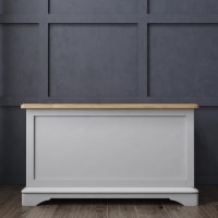 Darley Two Tone Blanket Box in Solid Oak and Light Grey Darley Two Tone Blanket Box in Solid Oak and Light Grey
