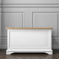 Darley Two Tone Blanket Box in Solid Oak and White Darley Two Tone Blanket Box in Solid Oak and White