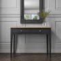 Darley Two Tone Dressing Table in Solid Oak and Anthracite