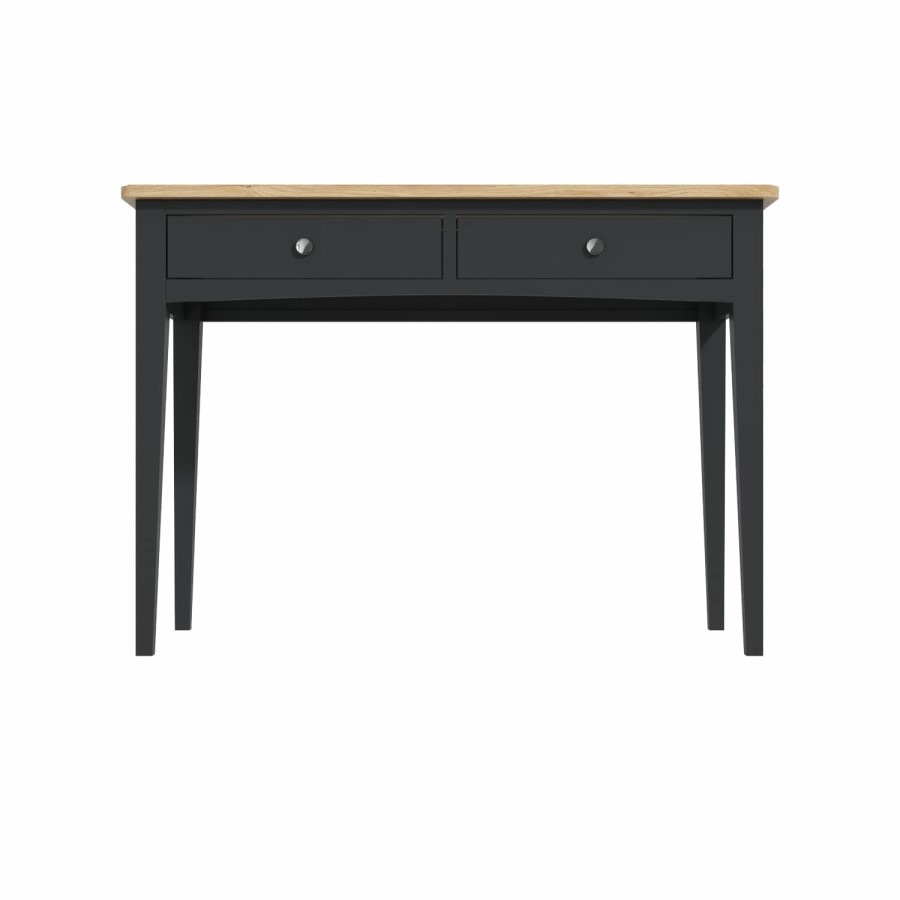 Darley Two Tone Dressing Table in Solid Oak and Anthracite