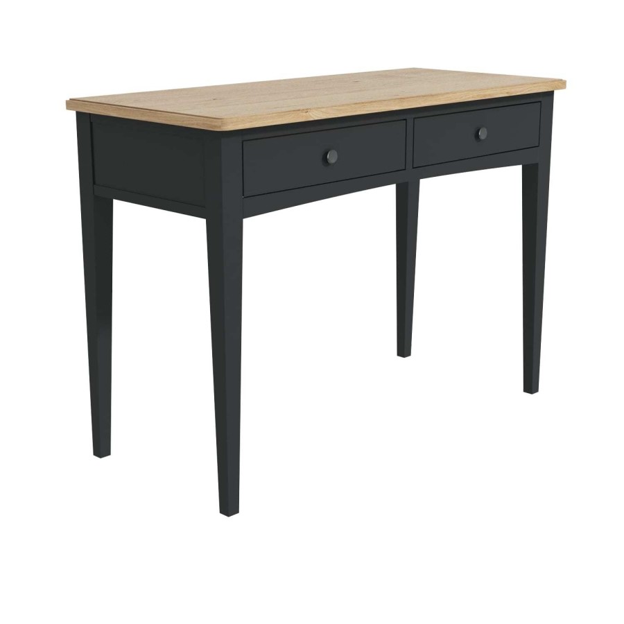 Darley Two Tone Dressing Table in Solid Oak and Anthracite