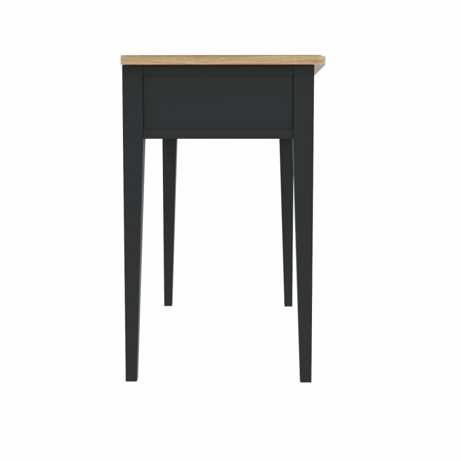 Darley Two Tone Dressing Table in Solid Oak and Anthracite