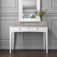 Darley Two Tone Dressing Table in Solid Oak and White