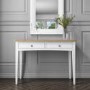 Darley Two Tone Dressing Table in Solid Oak and White