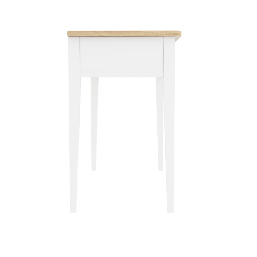 Darley Two Tone Dressing Table in Solid Oak and White