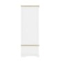 Darley White Double Wardrobe in Solid Oak with Drawer