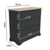 GRADE A2 - Darley Two Tone Chest of Drawers in Soild Oak and Anthracite