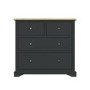 Darley Two Tone Chest of Drawers in Soild Oak and Anthracite