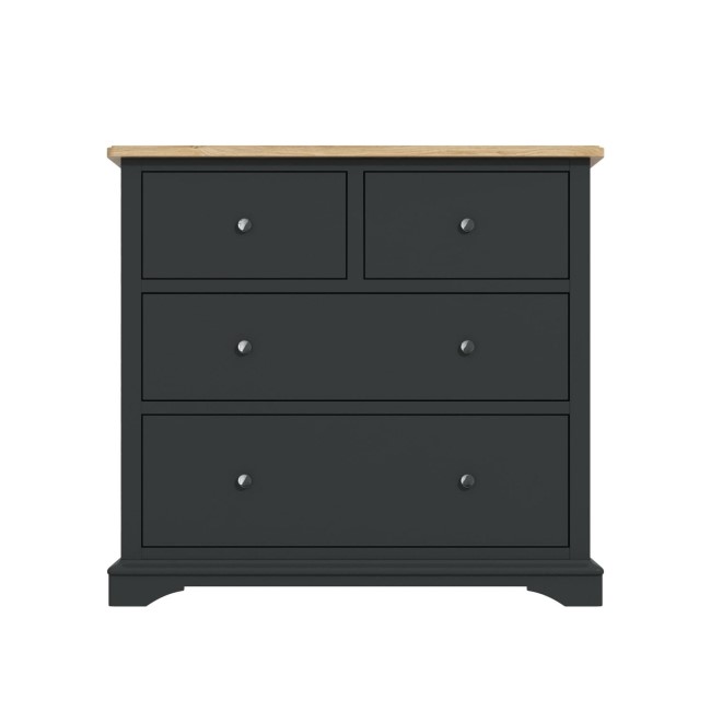 Darley Two Tone Chest of Drawers in Soild Oak and Anthracite