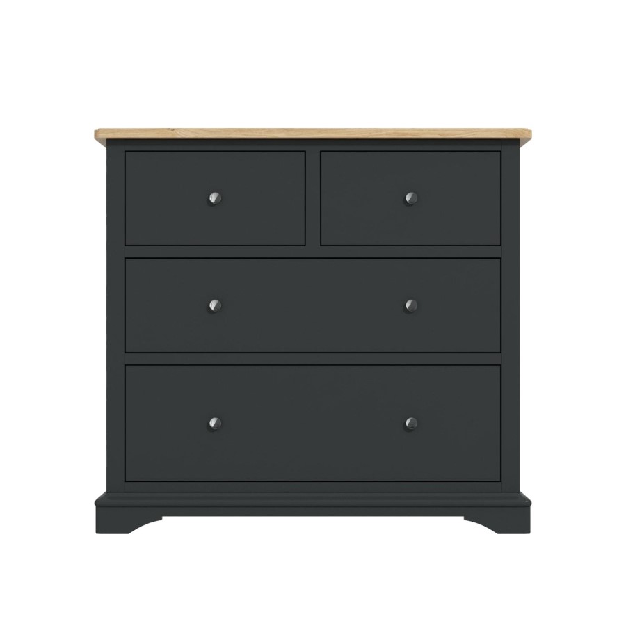 Darley Two Tone Chest of Drawers in Soild Oak and Anthracite