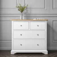 Darley Two Tone Chest of Drawers in Soild Oak and White