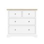 GRADE A1 - Darley Two Tone Chest of Drawers in Soild Oak and White