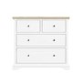 GRADE A2 - Darley Two Tone Chest of Drawers in Soild Oak and White