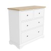 GRADE A1 - Darley Two Tone Chest of Drawers in Soild Oak and White