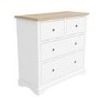 GRADE A2 - Darley Two Tone Chest of Drawers in Soild Oak and White