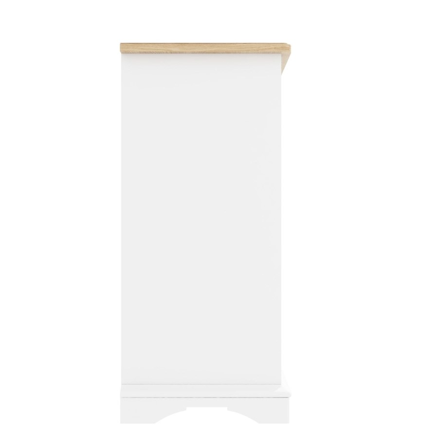 GRADE A1 - Darley Two Tone Chest of Drawers in Soild Oak and White