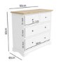 GRADE A1 - Darley Two Tone Chest of Drawers in Soild Oak and White