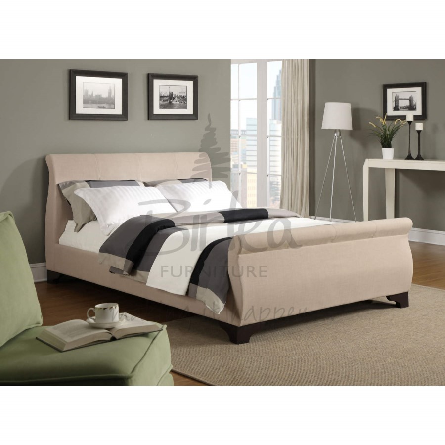 Birlea Furniture Darwin Fabric Double Bed in Wheat
