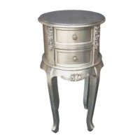 Wilkinson Furniture Dauphine Round Night Table in Silver