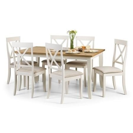 Julian Bowen Davenport Dining Set With 6 Davenport Chairs Furniture123