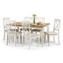 Oak and Ivory Dining Table with 6 Matching Dining Chairs - Davenport