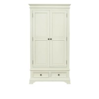 Wilkinson Furniture Deauville Solid Pine 2 Door Wardrobe with Drawers in Ivory
