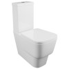 Square Close Coupled Toilet with Soft Close Seat - Step