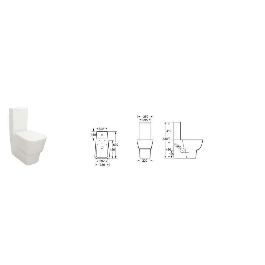 Step Close Coupled Toilet with Soft Close Seat