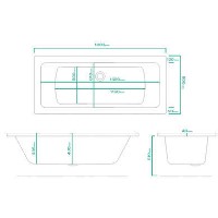 Chiltern Square Double Ended Bath - 1800 x 800mm