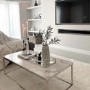White Marble Effect Top Coffee Table - Demi