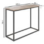 Beige Travertine Effect Console Table - Demi