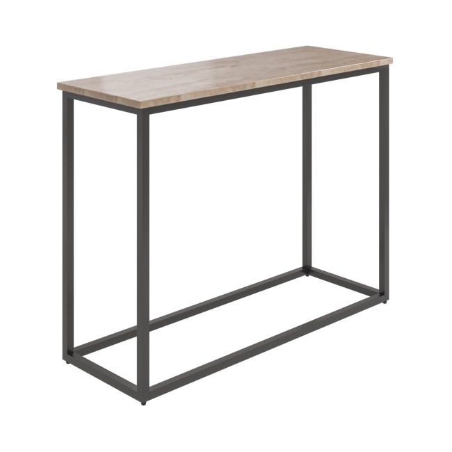 Travertine Effect Console Table - Demi