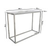 GRADE A2 - White Marble Effect Console Table with Chrome Legs - Demi