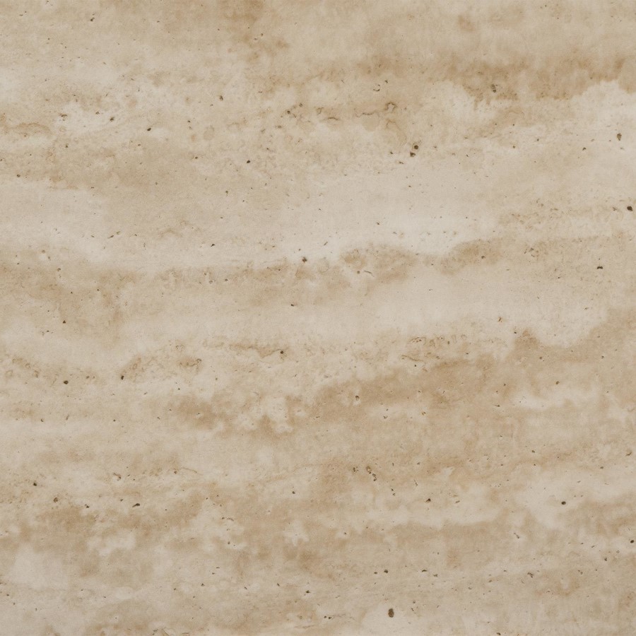 GRADE A1 - Round Beige Travertine Effect Sofa Table - Demi