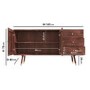 GRADE A2 - Large Solid Mango Wood Sideboard with Drawers - Dejan