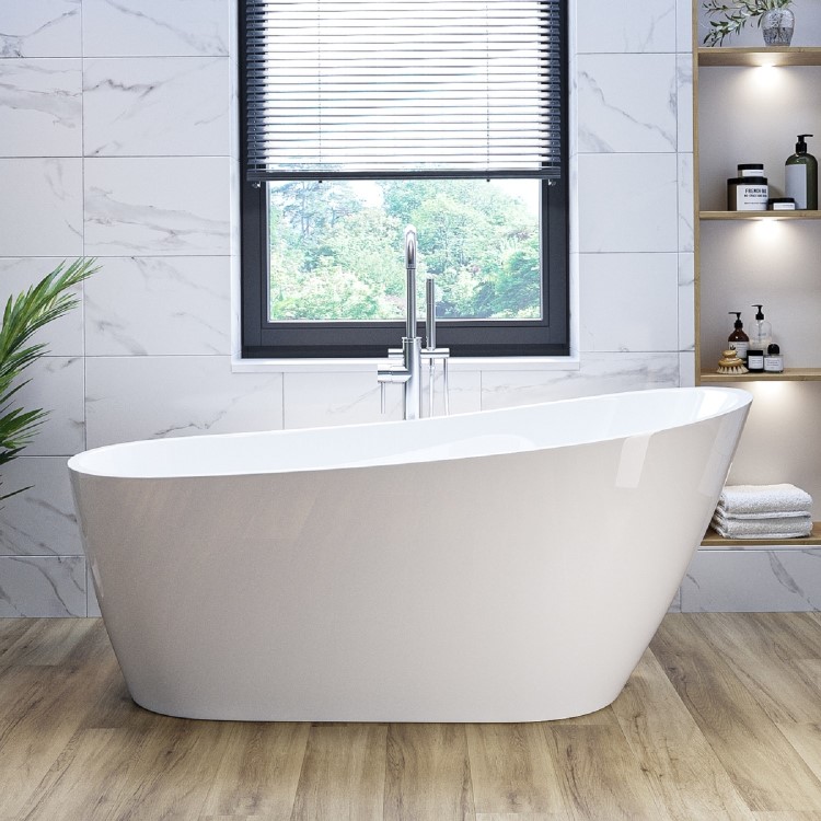 Freestanding Single Ended Slipper Bath 1700 x 740mm - Design