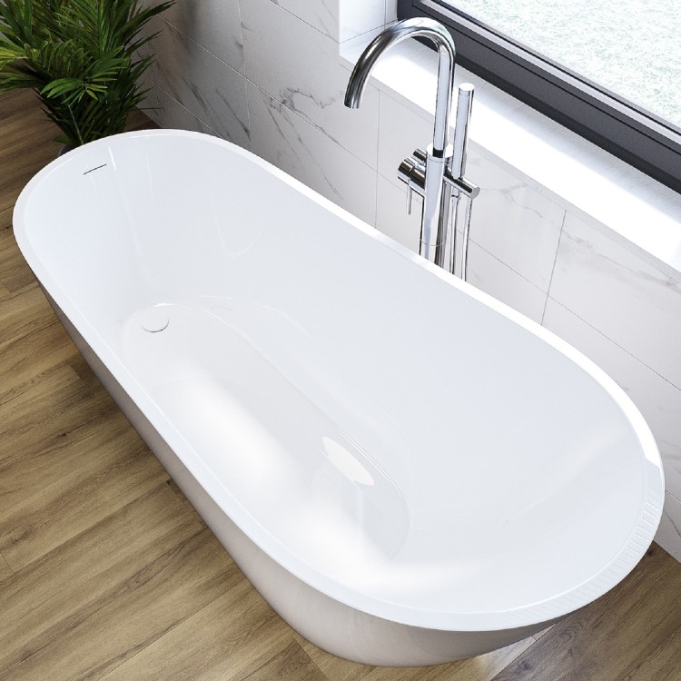 Freestanding Single Ended Slipper Bath 1700 x 740mm - Design