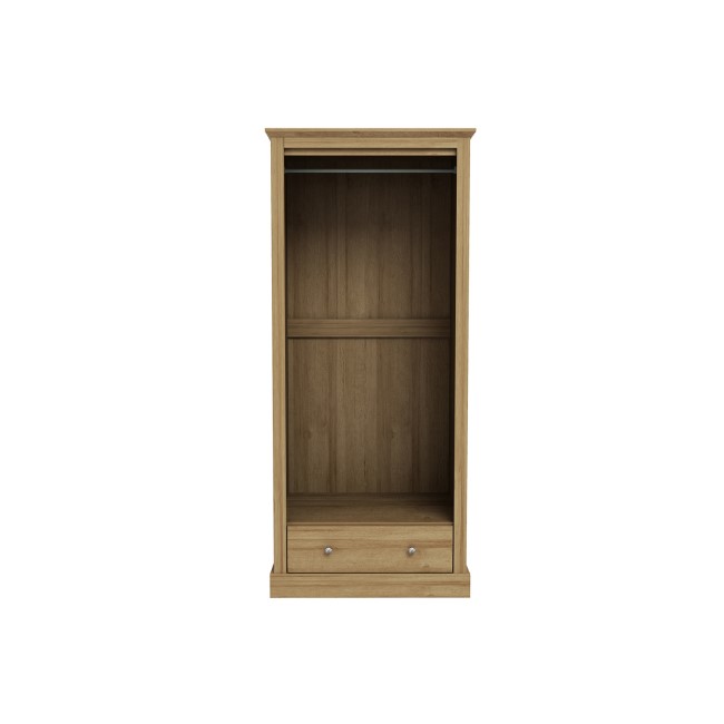 Oak 2 Door Double Wardrobe with Drawer - Devon 