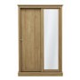 GRADE A1 - LPD Oak Mirrored 2 Door Sliding Wardrobe - Devon