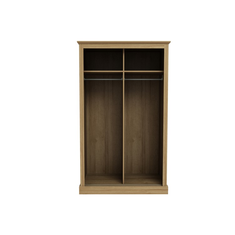 Oak 2 Door Sliding Mirrored Wardrobe - Devon - LPD