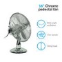 electriQ 12 Inch Oscillating Desk Fan - Chrome