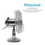 electriQ 12 Inch Oscillating Desk Fan - Chrome