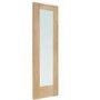 External Oak Dowelled Double Glazed Pattern 10 Side Light with Frosted Glass - Unfinished, 1981 x 584 x 44 mm