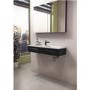 Walnut Wall Hung Bathroom Vanity Unit & Basin - W995mm